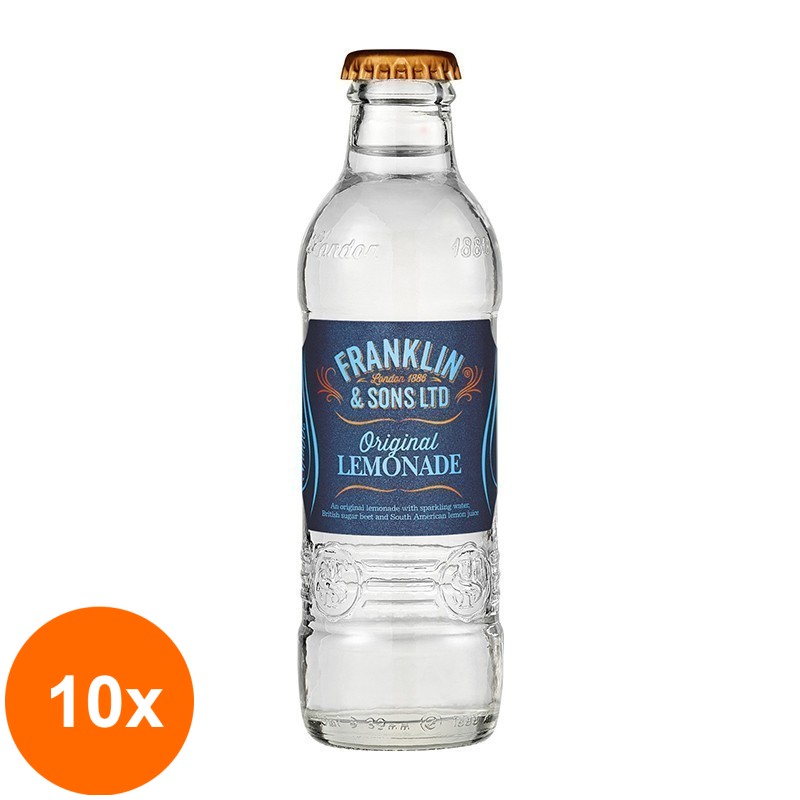 Set 10 x Limonada Franklin & Sons, Original Lemonade, 200 ml