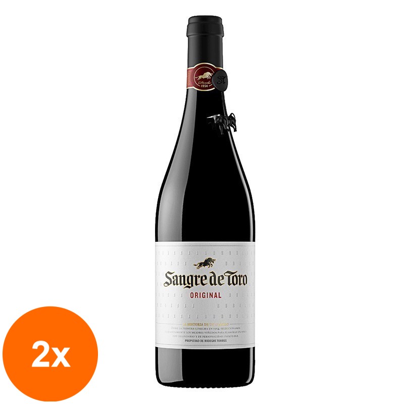 Set 2 x Vin Miguel Torres Sangre de Toro Original, Rosu, 0.75 l