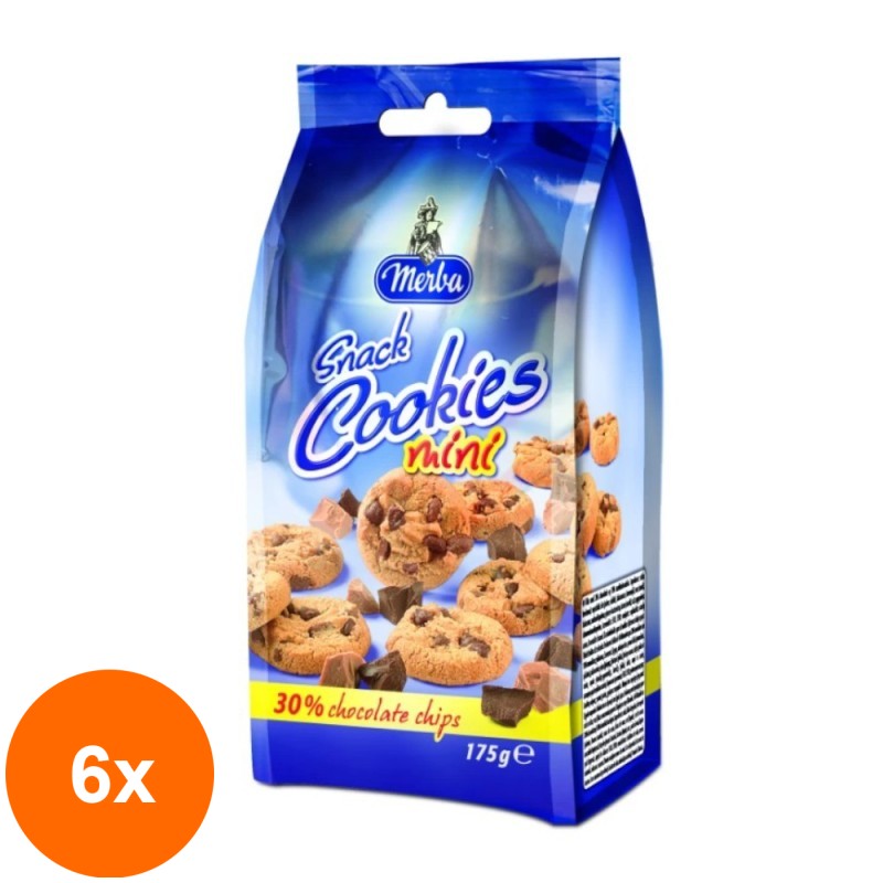 Set 6 x Mini Biscuiti Merba, 175 g