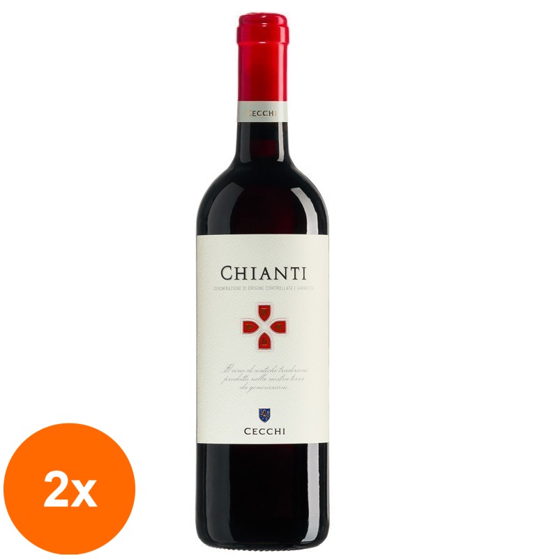 Set 2 x Vin Rosu Chianti Cecchi DOCG, 0.75 l