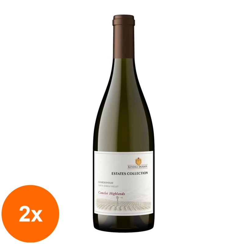 Set 2 x Vin Kendall-Jackson 2020, Jackson Estate, Camelot Highlands, Chardonnay, Alb, 0.75 l