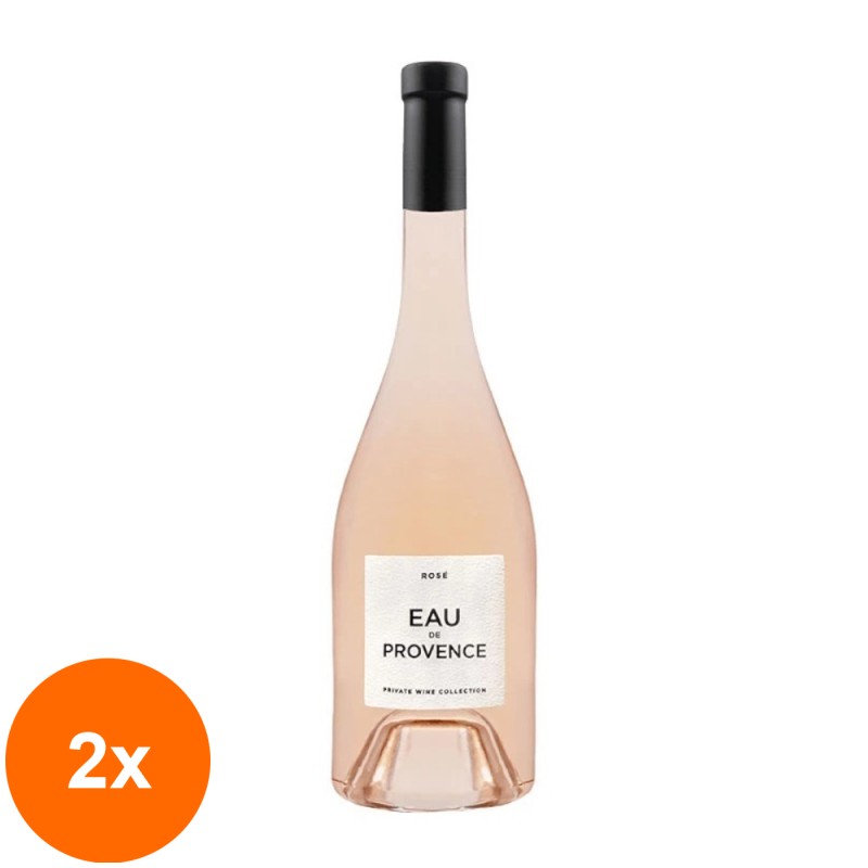 Set 2 x Vin Eau De Provence, Cotes De Provence 2023 AOP, Rose, 0.75 l