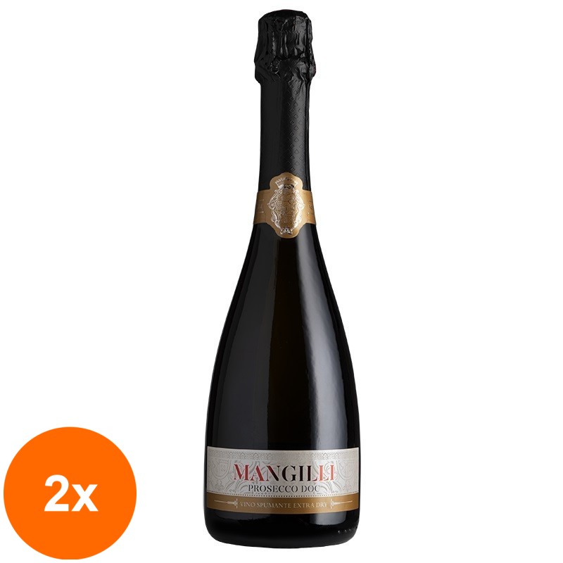 Set 2 x Prosecco Caffo, Mangilly, Extradry, 11% Alcool, 0.75 l