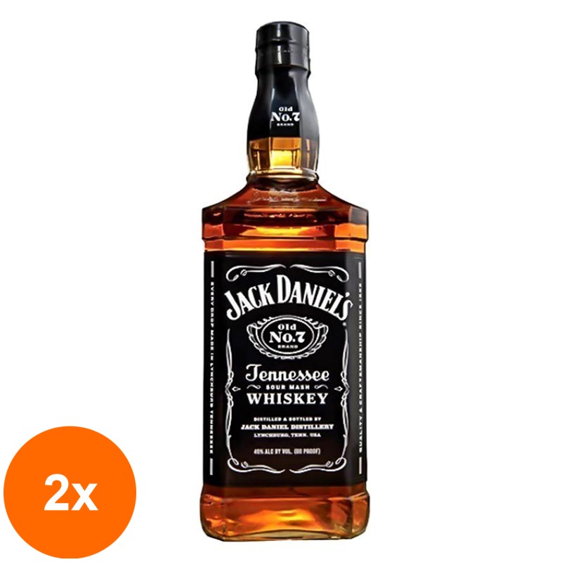 Set 2 x Whisky Jack Daniel`s, 40% Alcool, 0.7 l