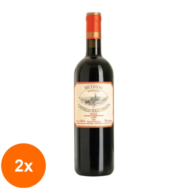 Set 2 x Vin Feudi Barone Spitaleri, Secondo Di Castello Solicchiata IGT, Sicilia, Rosu, 0.75 l