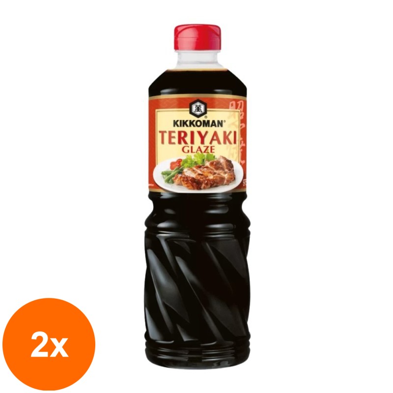 Set 2 x Sos Teriyaki Glaze, Kikkoman, 975 ml