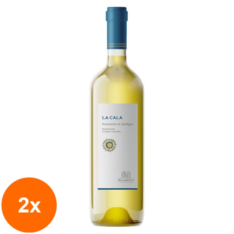 Set 2 x Vin Alb Sella & Mosca La Cala Vermentino di Sardegna DOC, Sec, 0.75 l