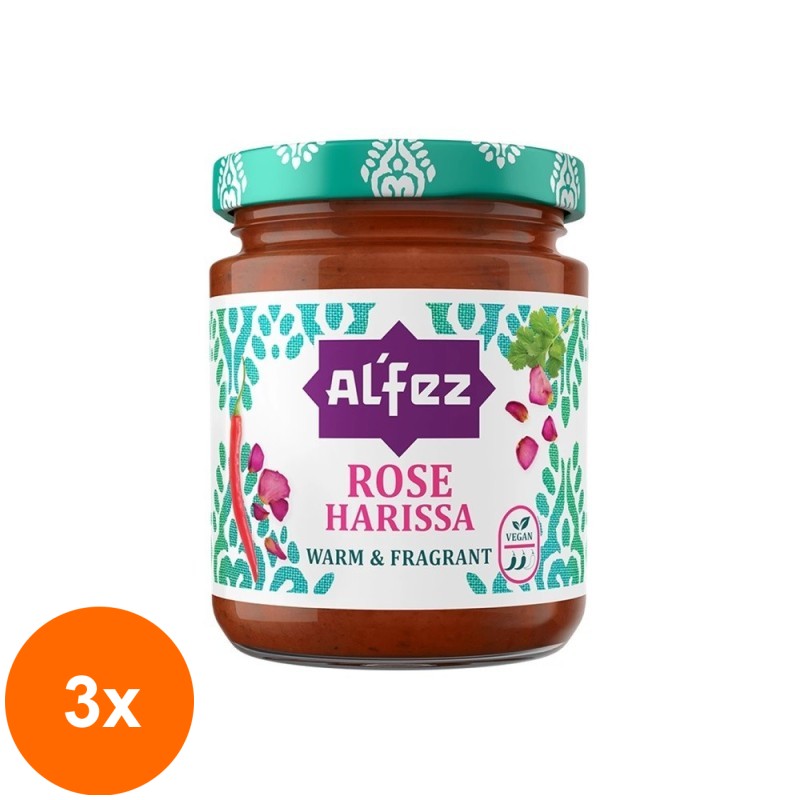 Set 3 x Pasta de Ardei Iute, Harissa Rose, 180 g