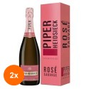 Set 2 x Sampanie Rose Piper Heidsieck Rose Sauvage, Cutie Carton,12% Alcool, 0.75 l