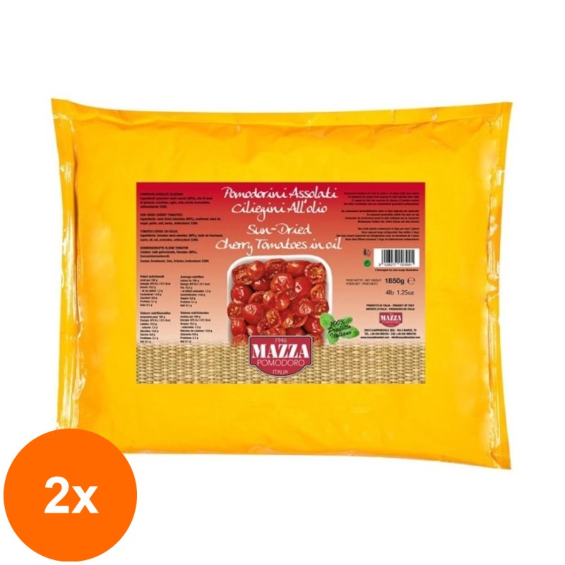 Set 2 x Rosii Cherry Semi-Uscate, Mazza, in Ulei, 1.7 kg