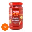 Set 8 x Pasta de Rosii Concentrat, Mutti, Borcan, 200 g