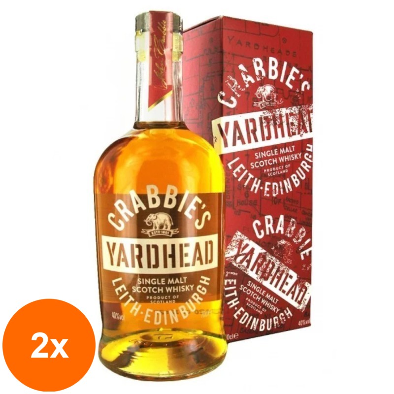 Set 2 x Whiskey Yardhead Crabbies, 40% Alcool, 0.7 l