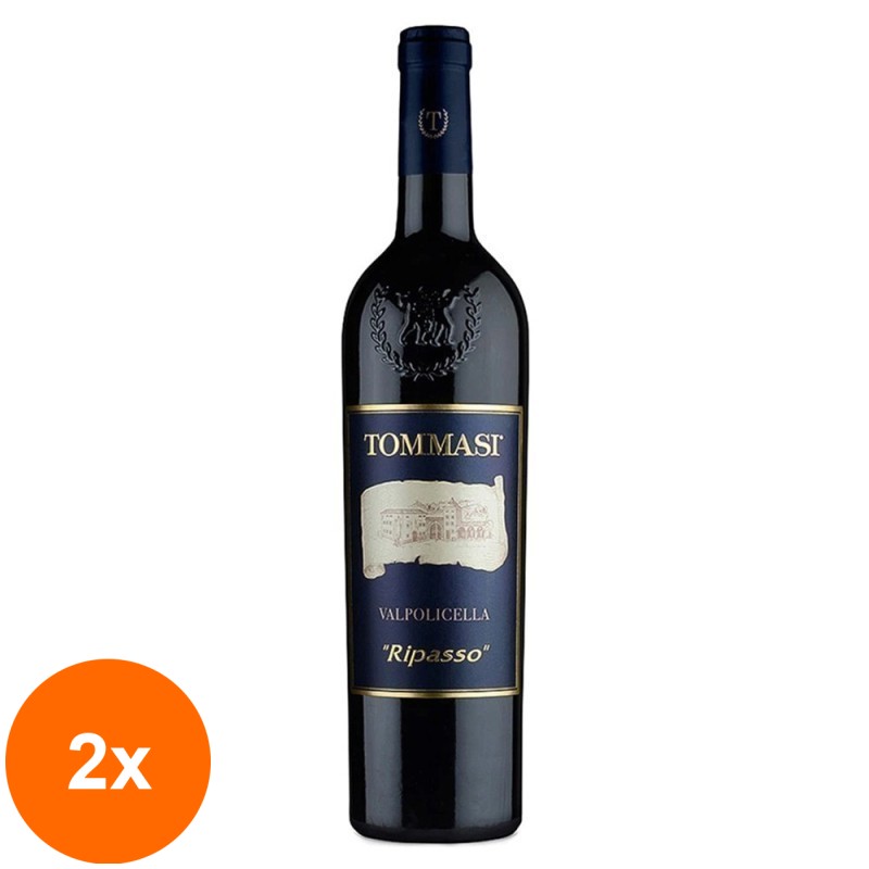 Set 2 x Vin Ripasso Valpolicella Classico Superiore Tommasi DOC, Rosu Sec, 0.75 l