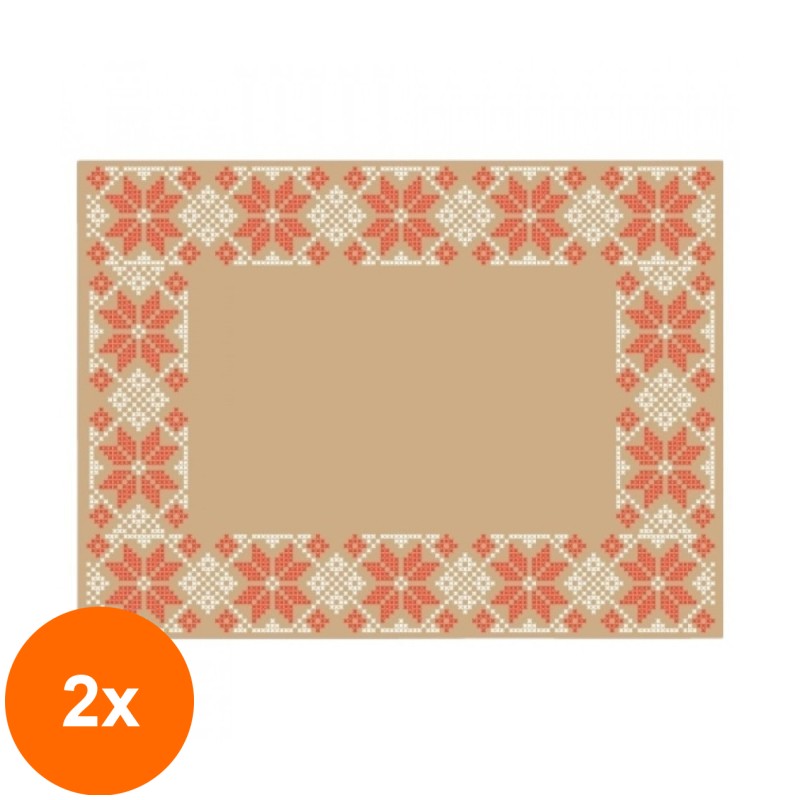 Set 2 x 1000 Hartii pentru Tava, Model Traditional, Natur 30 x 40 cm