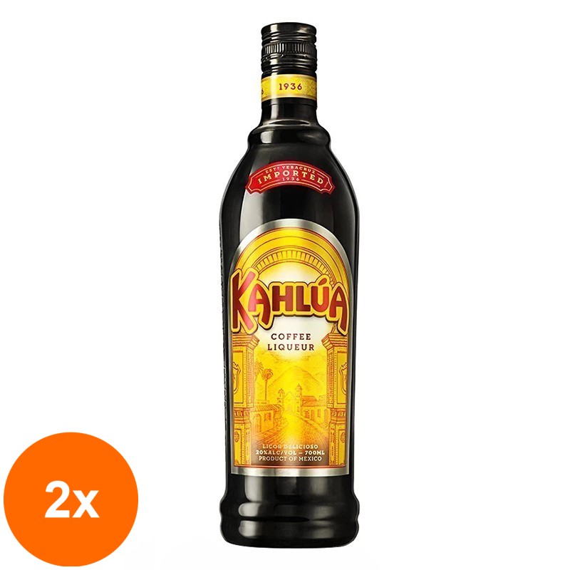 Set 2 x Lichior Kahlua, 20% Alcool, 0.7 l