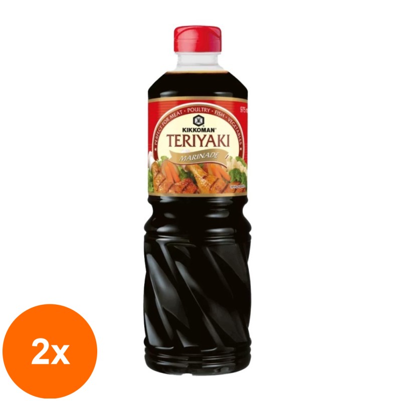 Set 2 x Sos Teriyaki Marinade, Kikkoman, 975 ml