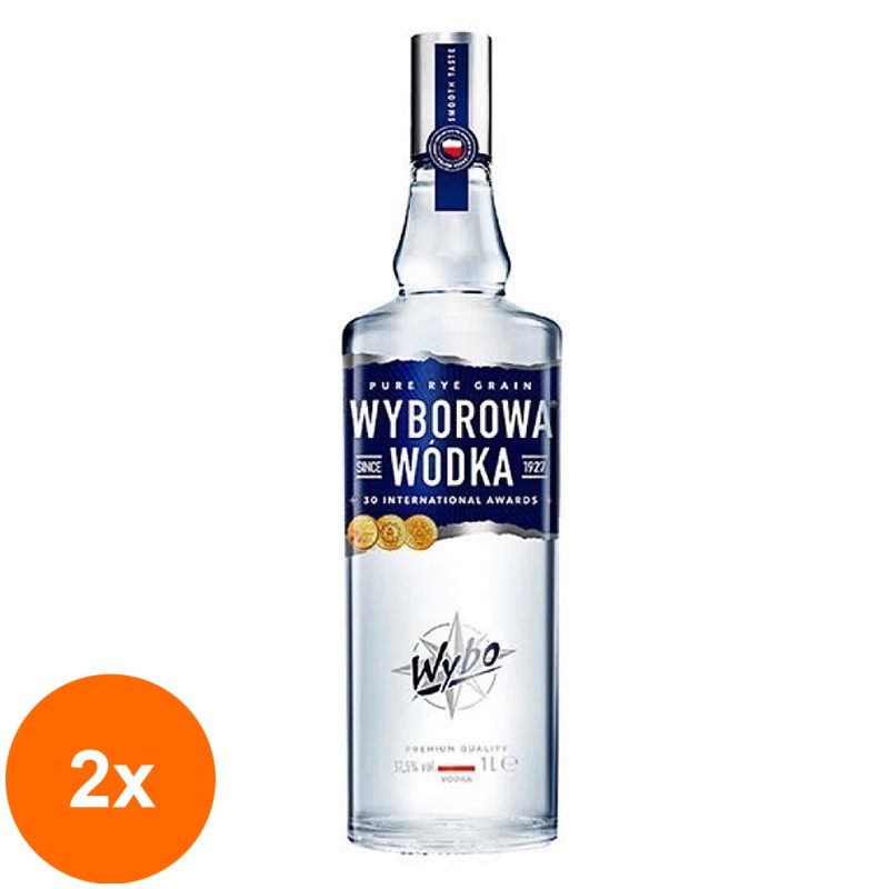 Set 2 x Vodka Wyborowa, 37.5% Alcool, 1 l