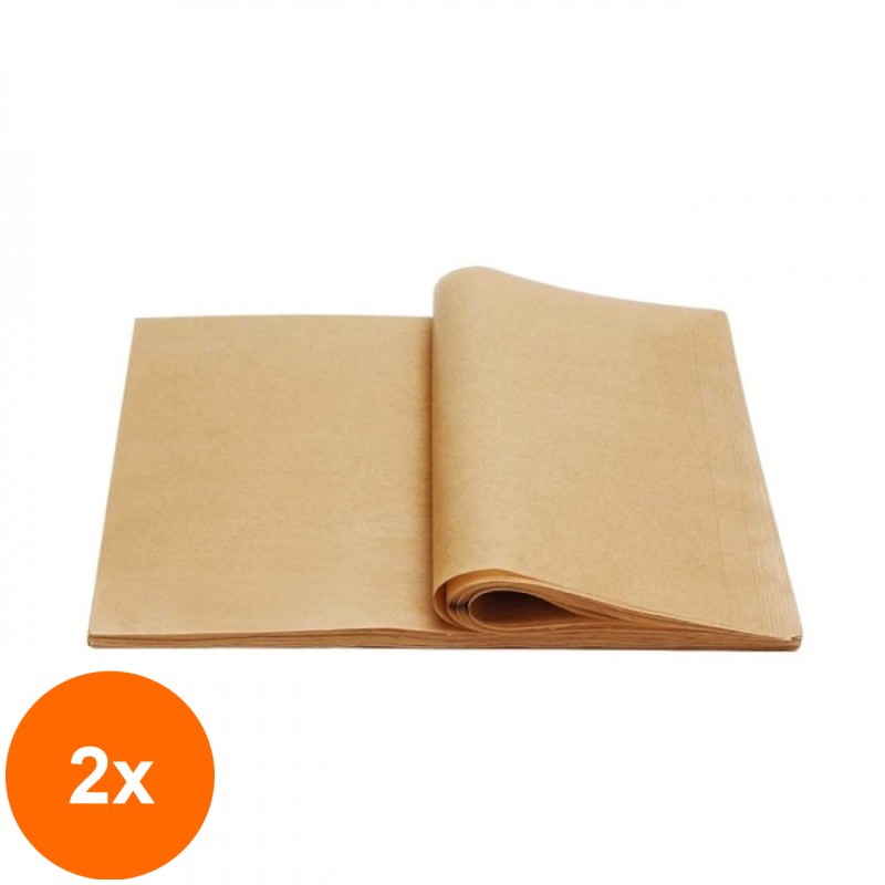 Set 2 x Hartie de Copt Siliconata, Natur,  40 x 60 cm, 500 Coli