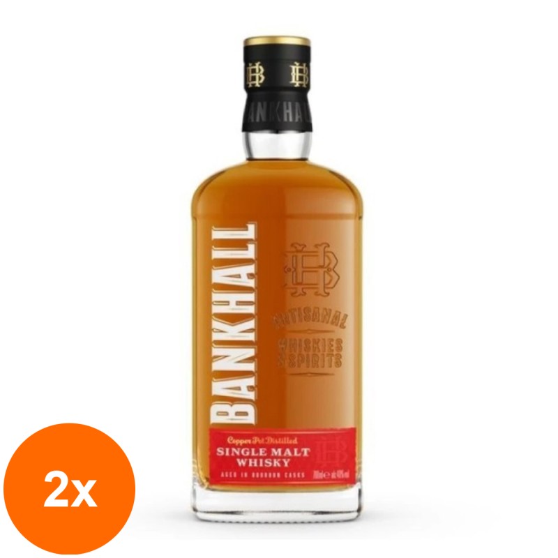 Set 2 x Whisky Bankhall, Single Malt, 40% Alcool, 0.7 l