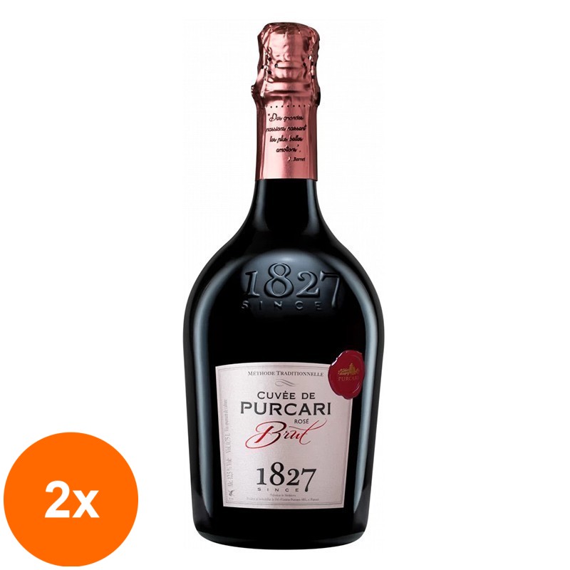 Set 2 x Vin Spumant Rose Cuvee de Purcari Classic Brut, 0.75 l