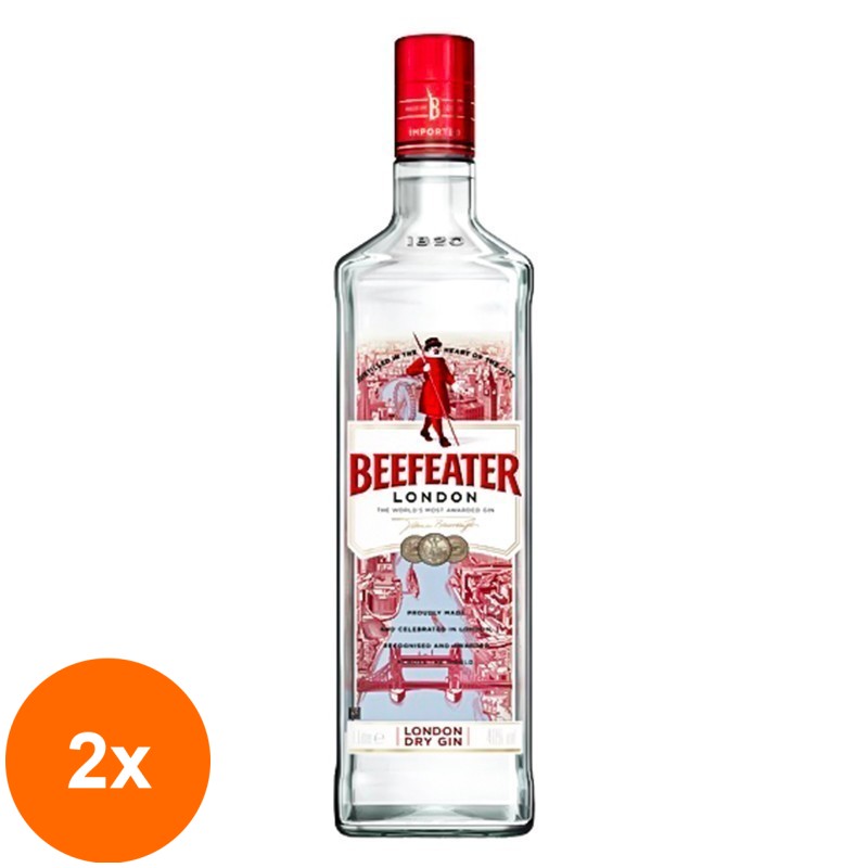 Set 2 x Gin Beefeater London Dry Gin, 40% Alcool, 1 l