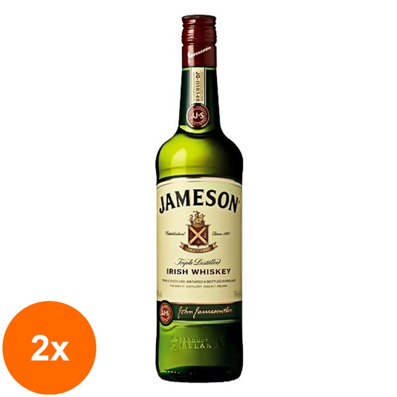 Set 2 x Irish Whisky Jameson, 40% Alcool, 0.7 l