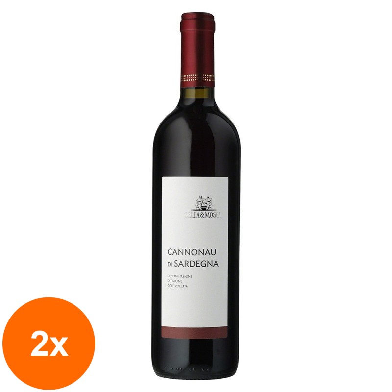 Set 2 x Vin Rosu Sella & Mosca Cannonau Di Sardegna DOC, Sec, 0.75 l