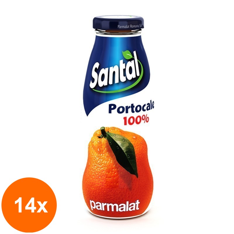 Set 14 x Suc de Portocale 100%, Santal, 0.2 l