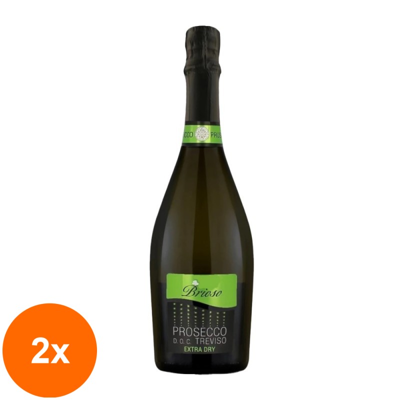 Set 2 x Prosecco Serena Wines 1881, Ciel Brioso, Extra Dry DOC, Alb, 0.75 l