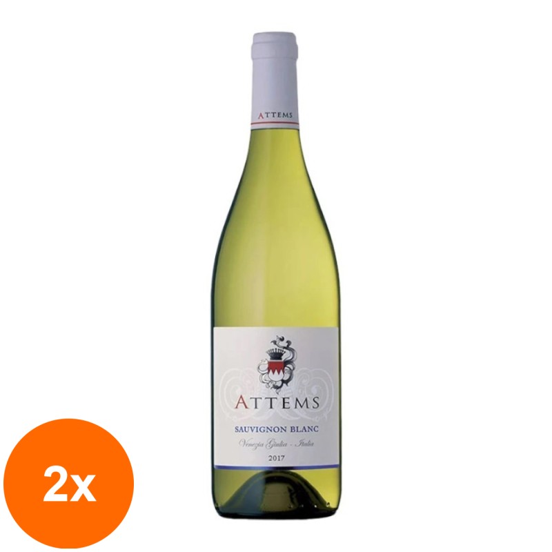 Set 2 x Vin Frescobaldi, Attems Sauvignon IGT, Alb, 0.75 l