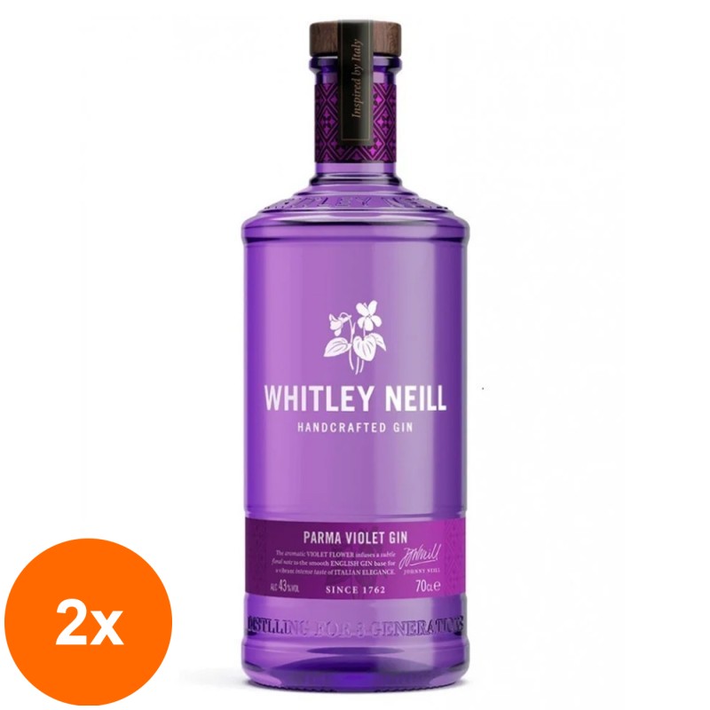 Set 2 x Gin Violeta de Parma, Parma Violet Whitley Neill, 43% Alcool, 0.7 l