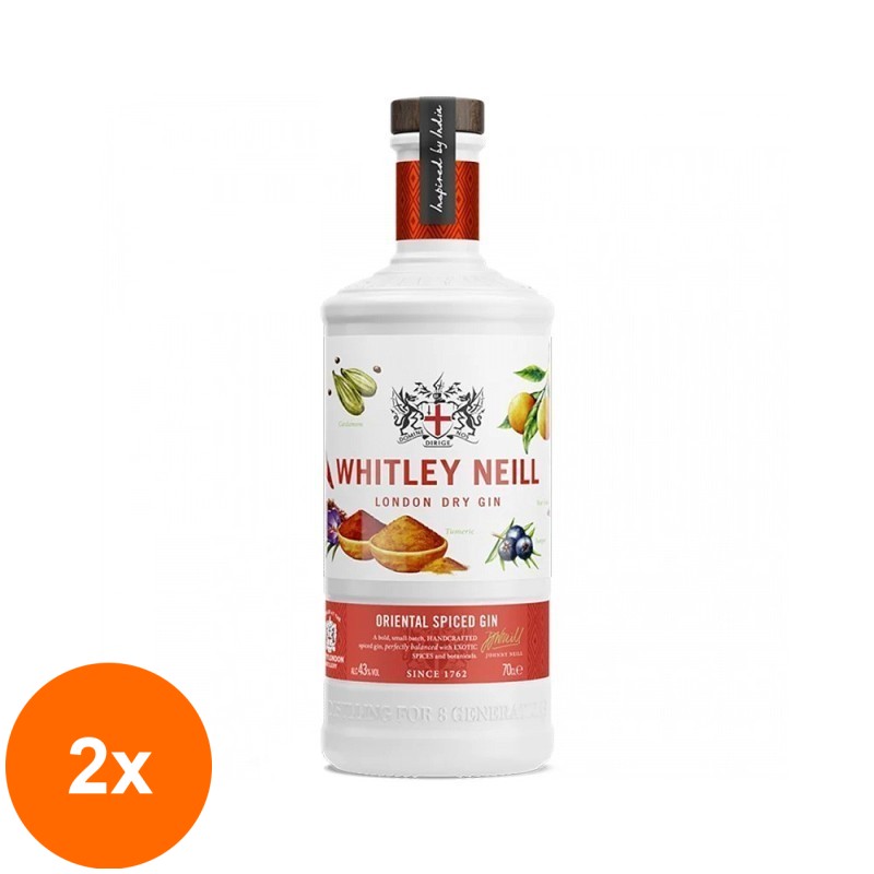 Set 2 x Gin Oriental Spiced Whitley Neill, 0.7 l, 43 % Alcool