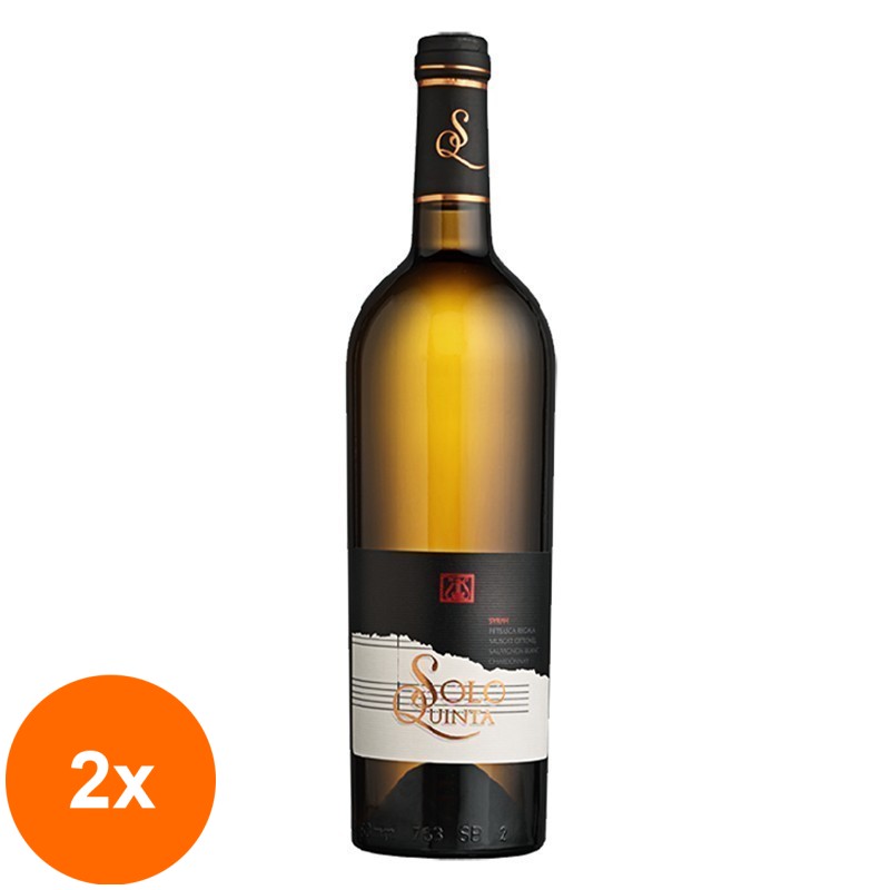 Set 2 x Vin Solo Quinta Cramele Recas, Alb Sec, 0.75 l