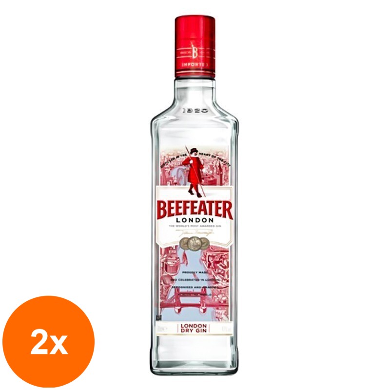 Set 2 x Gin Beefeater London Dry Gin, 40% Alcool, 0.7 l