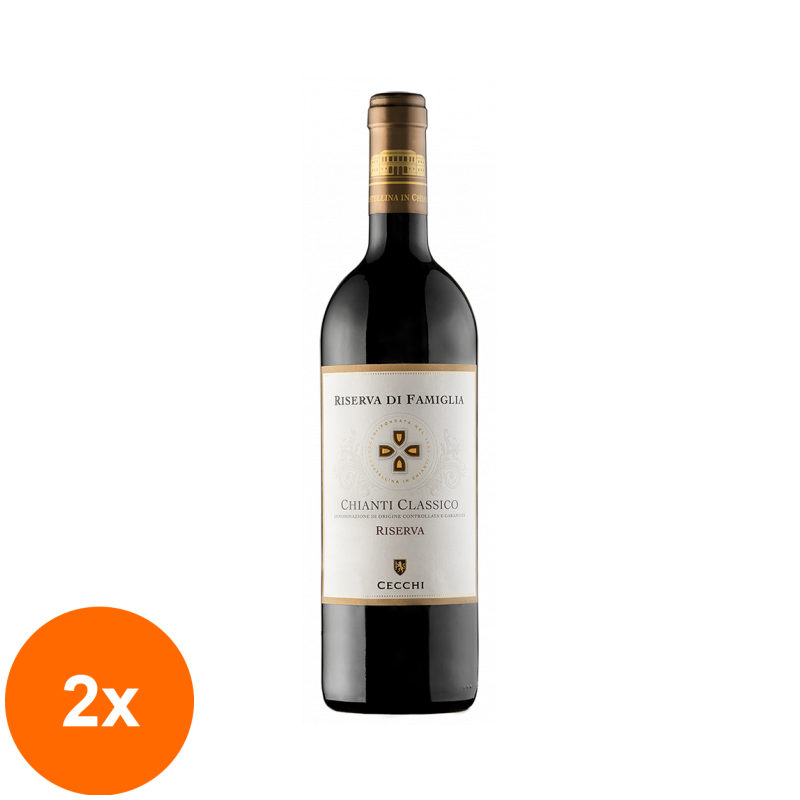 Set 2 x Vin Rosu Chianti Classico Riserva Di Famiglia Cecchi DOCG, 0.75 l