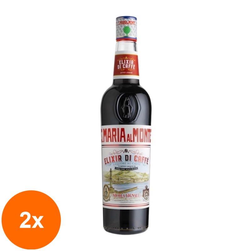 Set 2 x Lichior Caffo, Santa Maria Al Monte, Elixir Di Caffe, 30% Alcool, 0.7 l