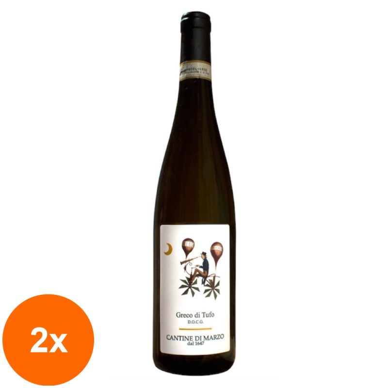 Set 2 x Vin Greco di Tufo Cantine di Marzo DOCG, Alb Sec, 0.75 l