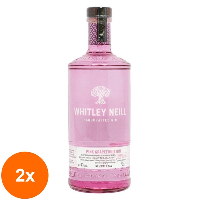 Set 2 x Gin Grepfrut, Pink Grapefruit Whitley Neill, 43% Alcool, 0.7 l