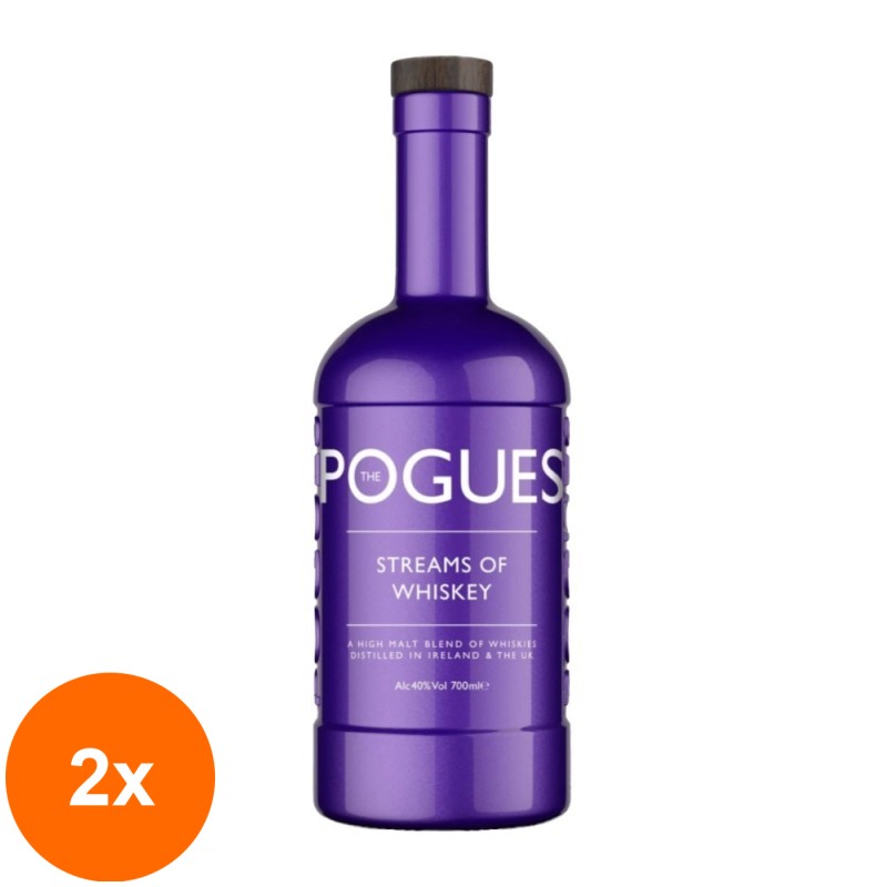 Set 2 x Whisky Pogues, Streams of Whiskey, Blended, 40% Alcool, 0.7 l