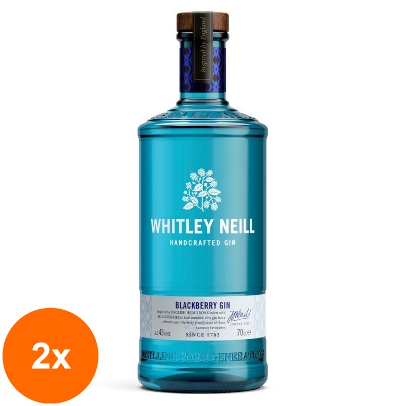 Set 2 x Gin Mure, Blackberry Whitley Neill, 43% Alcool, 0.7 l