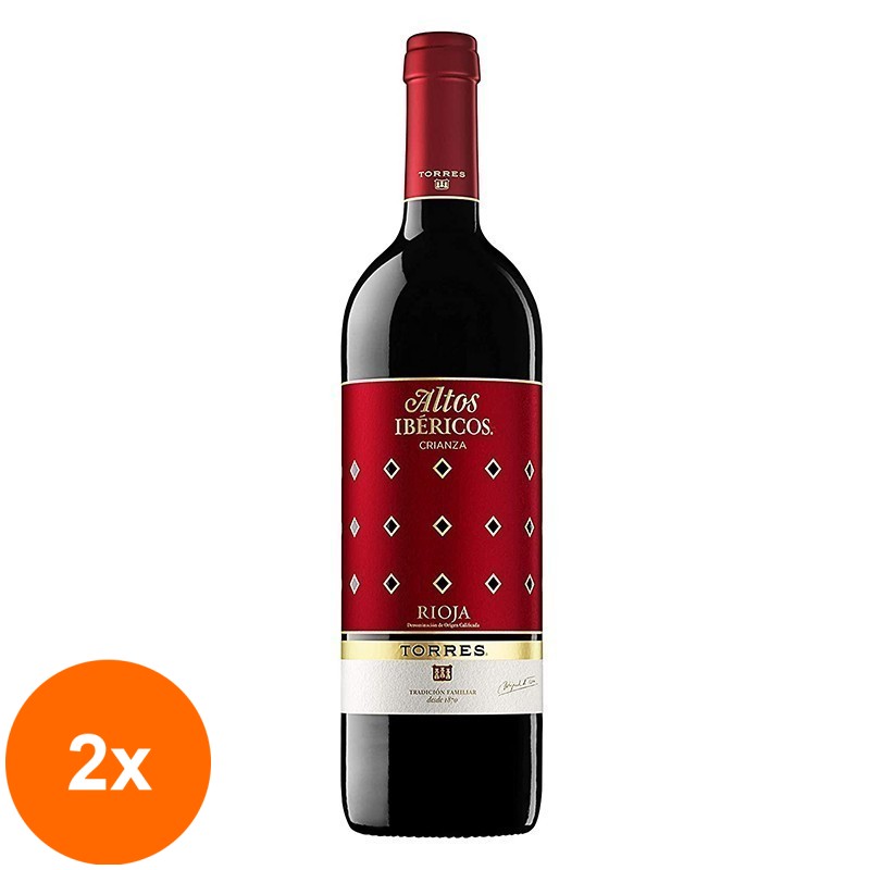 Set 2 x Vin Miguel Torres Altos Ibericos Crianza Rioja, Rosu, Sec, 0.75 l