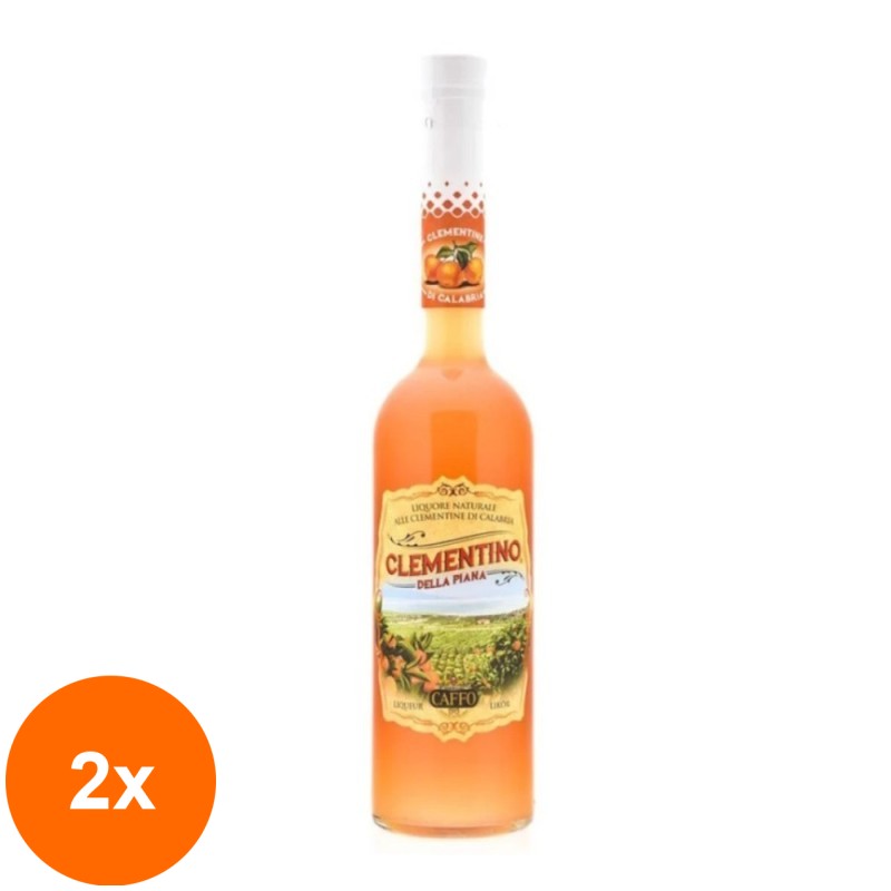 Set 2 x Lichior Caffo, Clementino Della Piana, 30% Alcool, 0.7 l