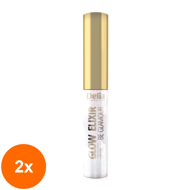 Set 2 x Ulei de Buze Glow Elixir Be Glamour, Delia Cosmetics, 04 Star, 5 ml