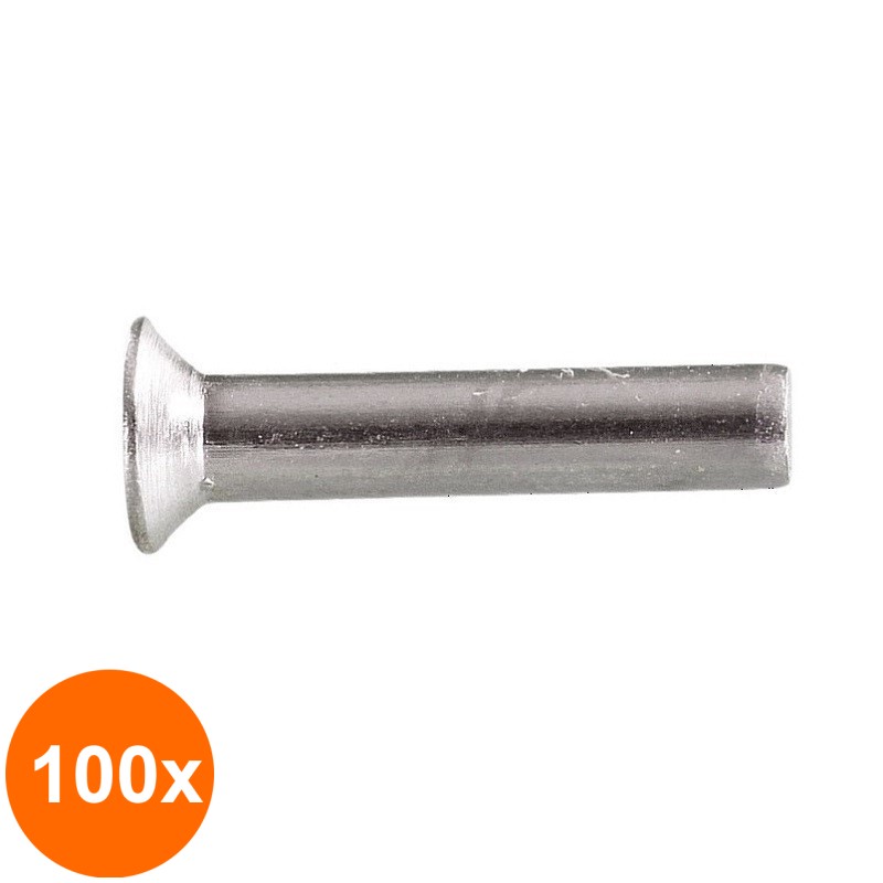 Set 100 x Nit Cap Inecat DIN 661 Inox A2 , 5 x 16