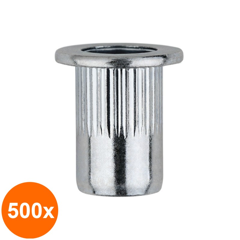 Set 500 x Piulite-nit Ingropate Cap Lat Otel-M 5 x 12