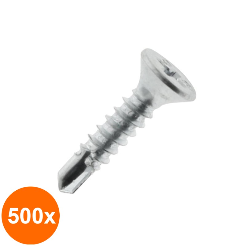 Set 500 x Surub Autoforant Cap Inecat Forma P 7504 Otel Zincat-3.5x22