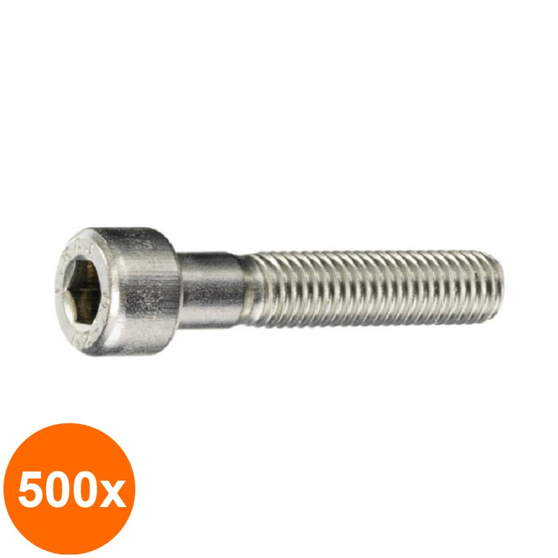 Set 500 x Surub Cap Inbus 912 Inox A2 -M5 x 20