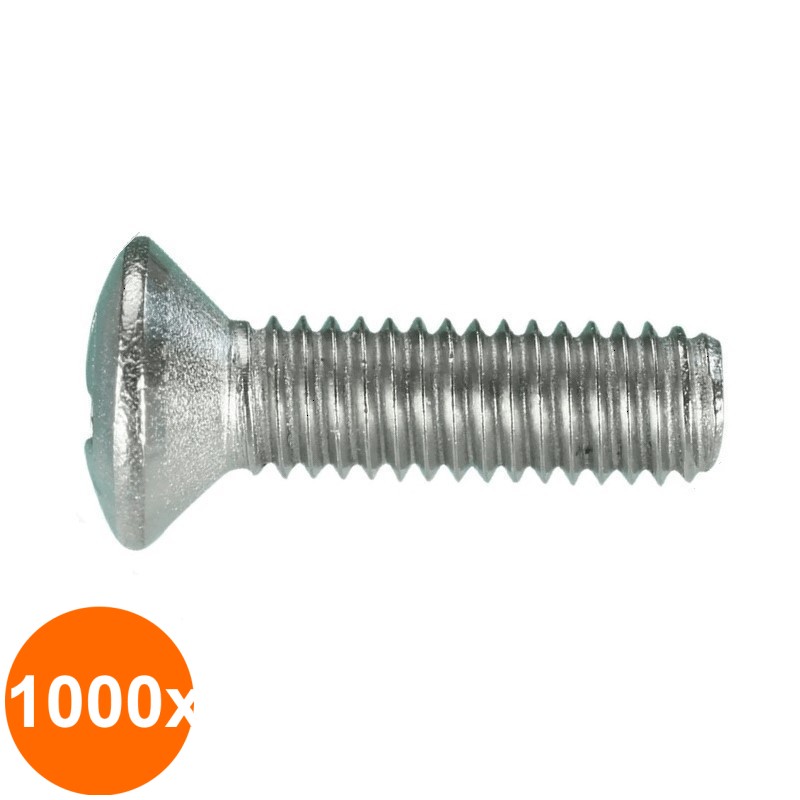 Set 1000 x Surub Cap Semiinecat Locas Cruciform 966 Otel Gr.4.8 Zincat-M3 x 30