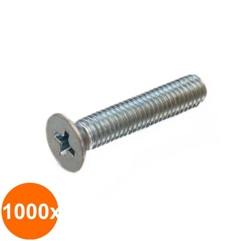 Set 1000 x Surub Cap Inecat Locas Cruciform 965 Otel Gr.4.8 Zincat-M4 x 25