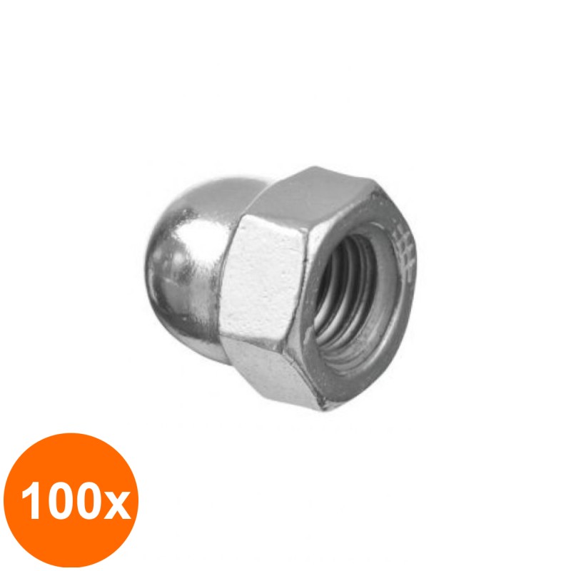 Set 100 x Piulita Infundata Inalta 1587 Inox A2 -M12